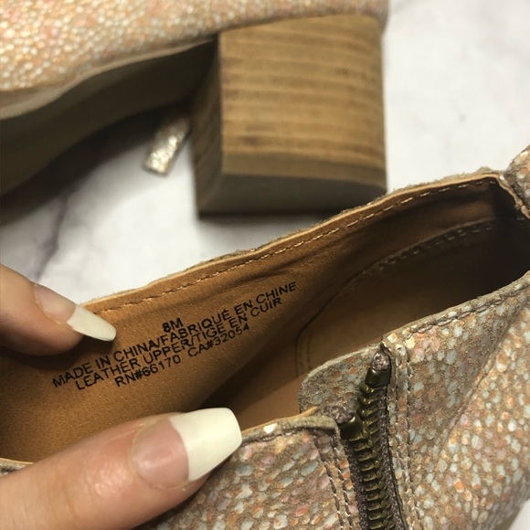 Cooperative women’s ankle boots leather wood heel - Picture 4 of 14